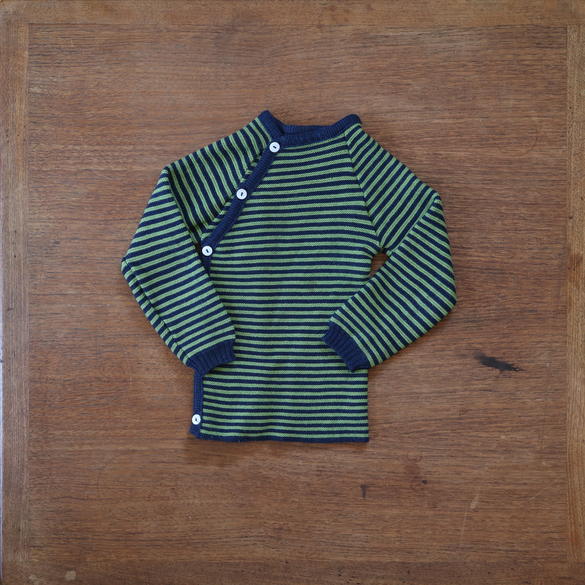 Reiff Side-button striped wool cardigan (2-3 years)
