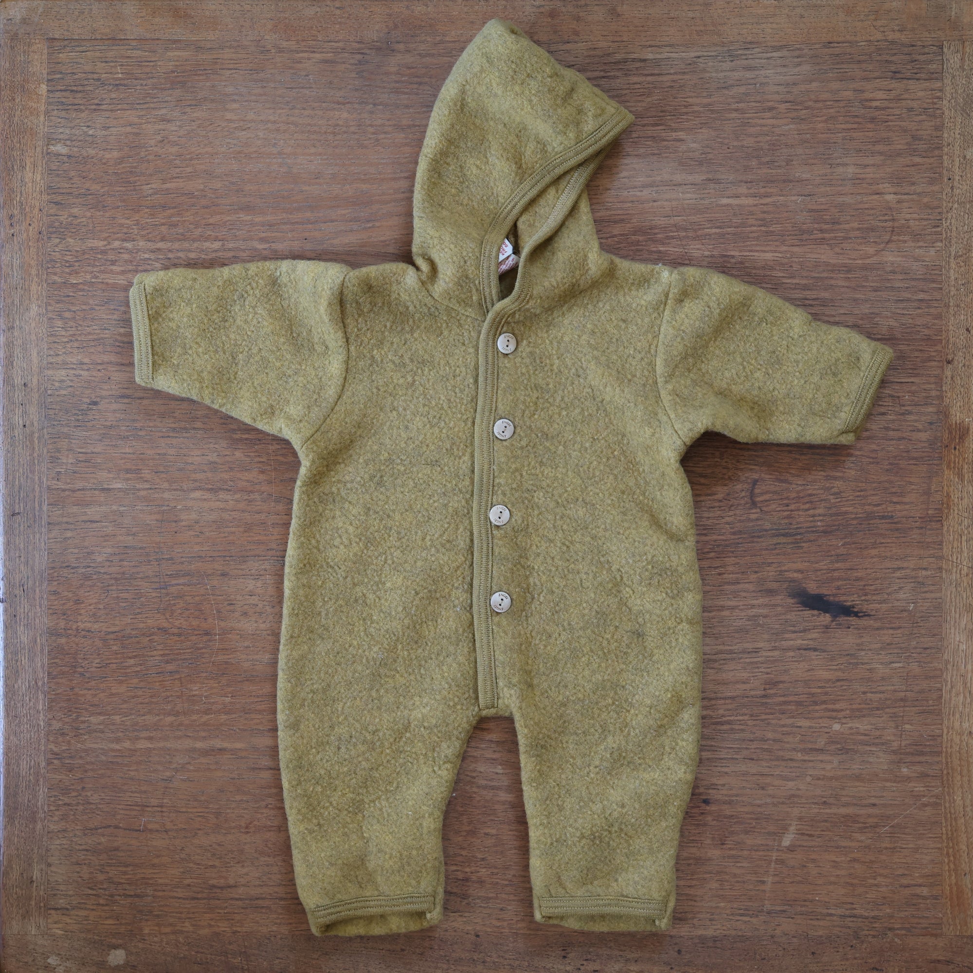 Preloved engel fleece overall in saffron melange
