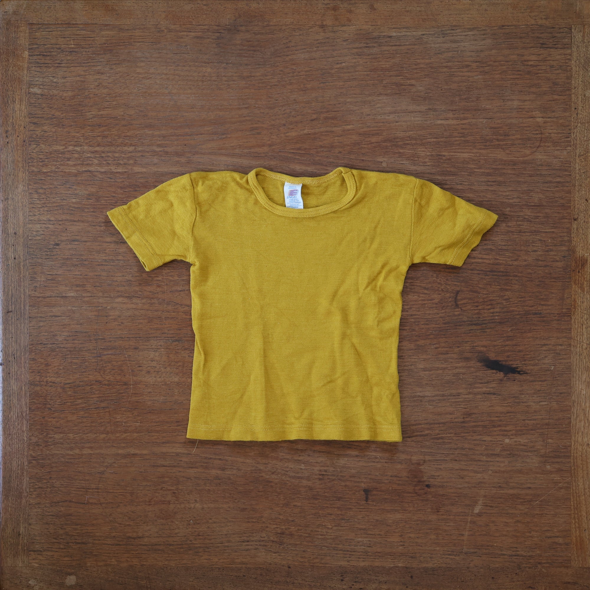 Preloved engel wool/silk tee in saffron
