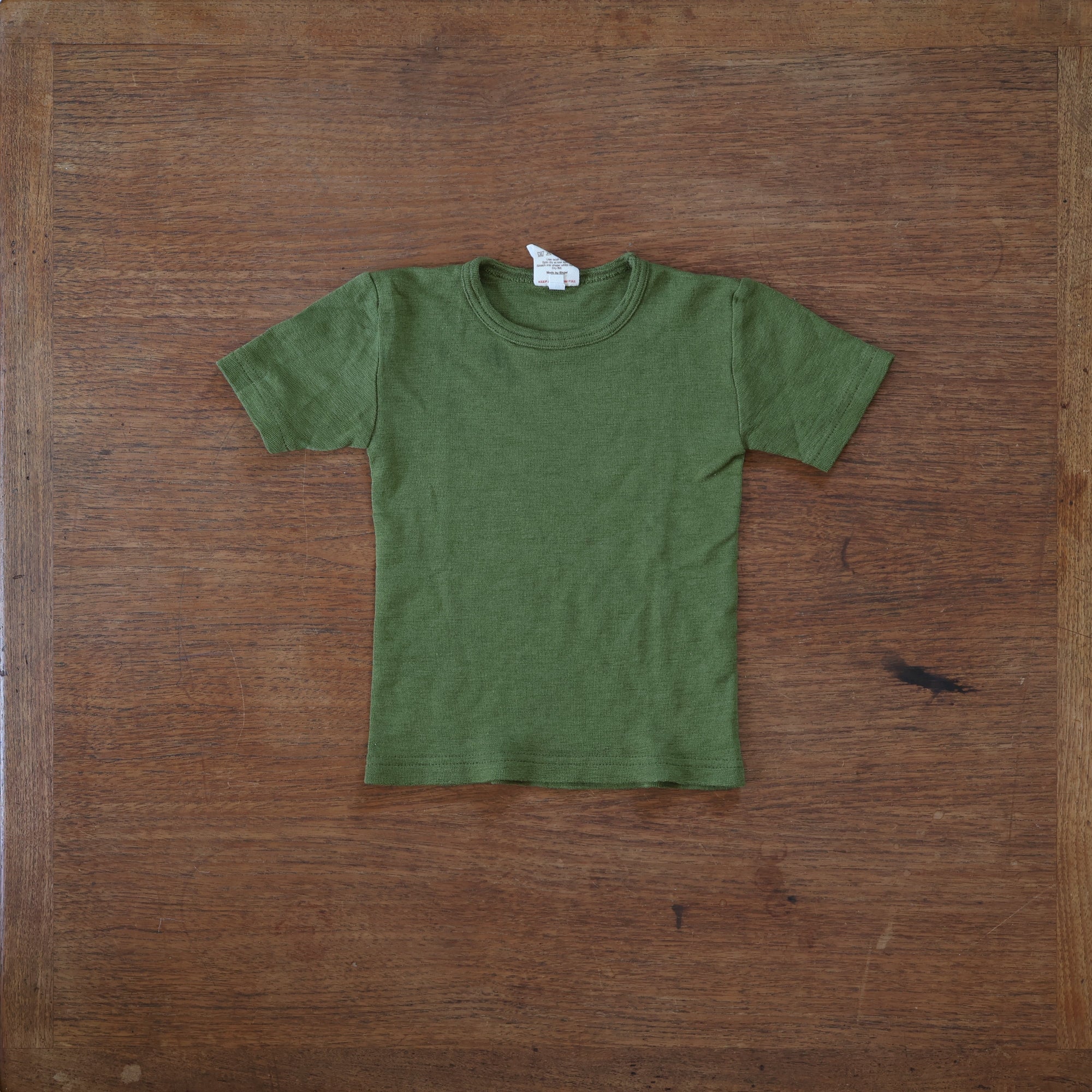 preloved siskin wool/silk tee in seaweed