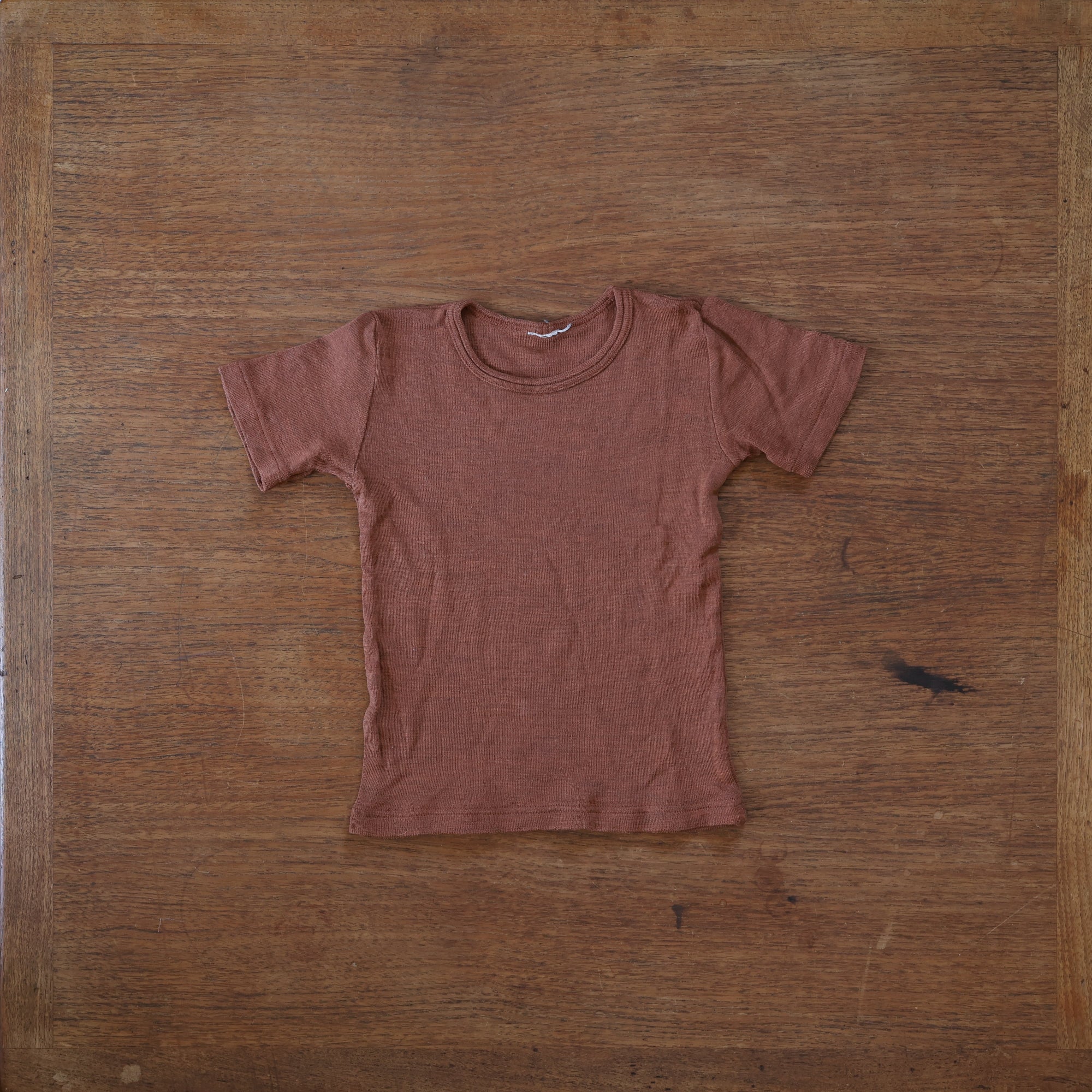 preloved siskin wool/silk tee in rose brown