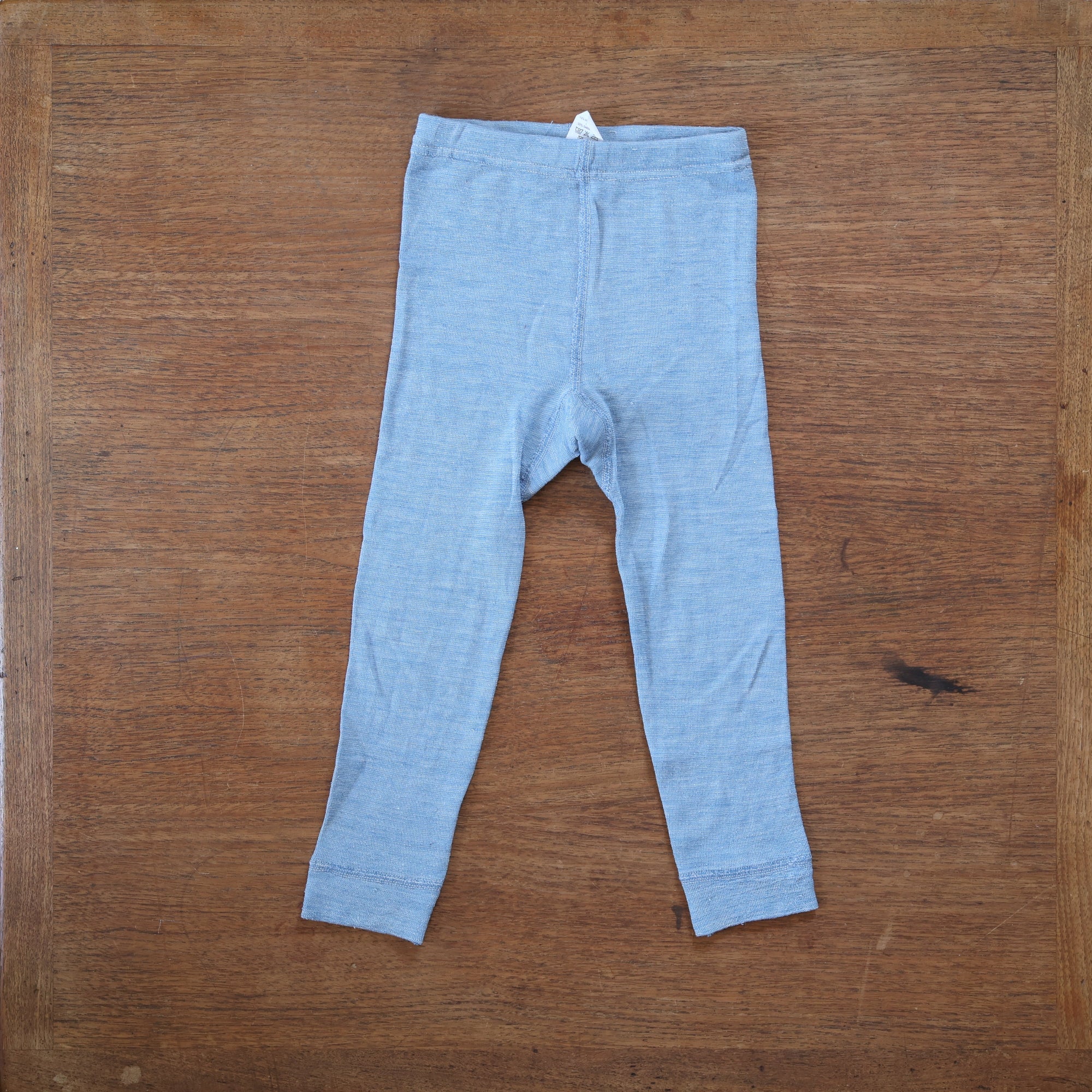 Preloved Hocosa wool/silk leggings in blue heather