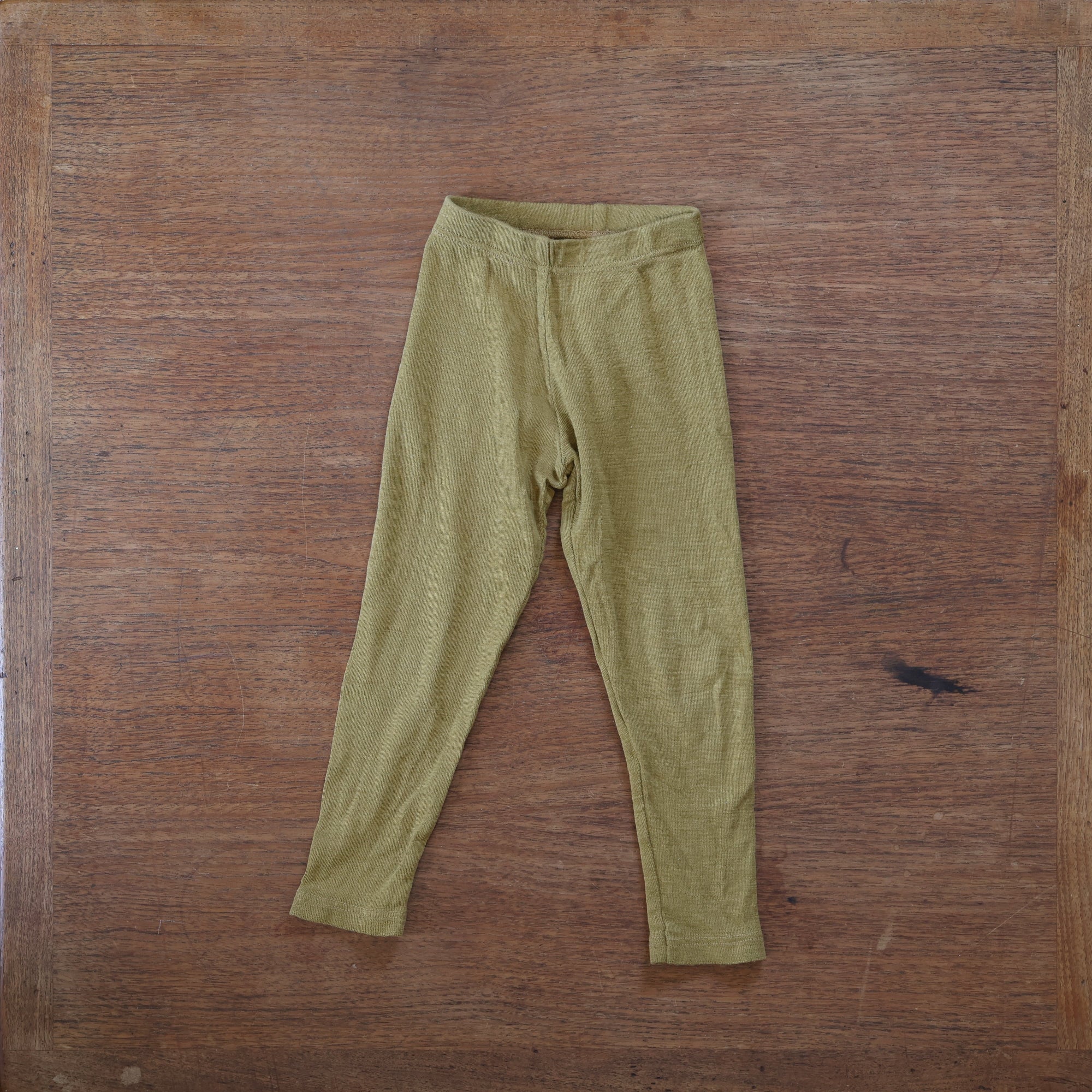 Preloved Siskin children's wool/silk leggings in ochre 
