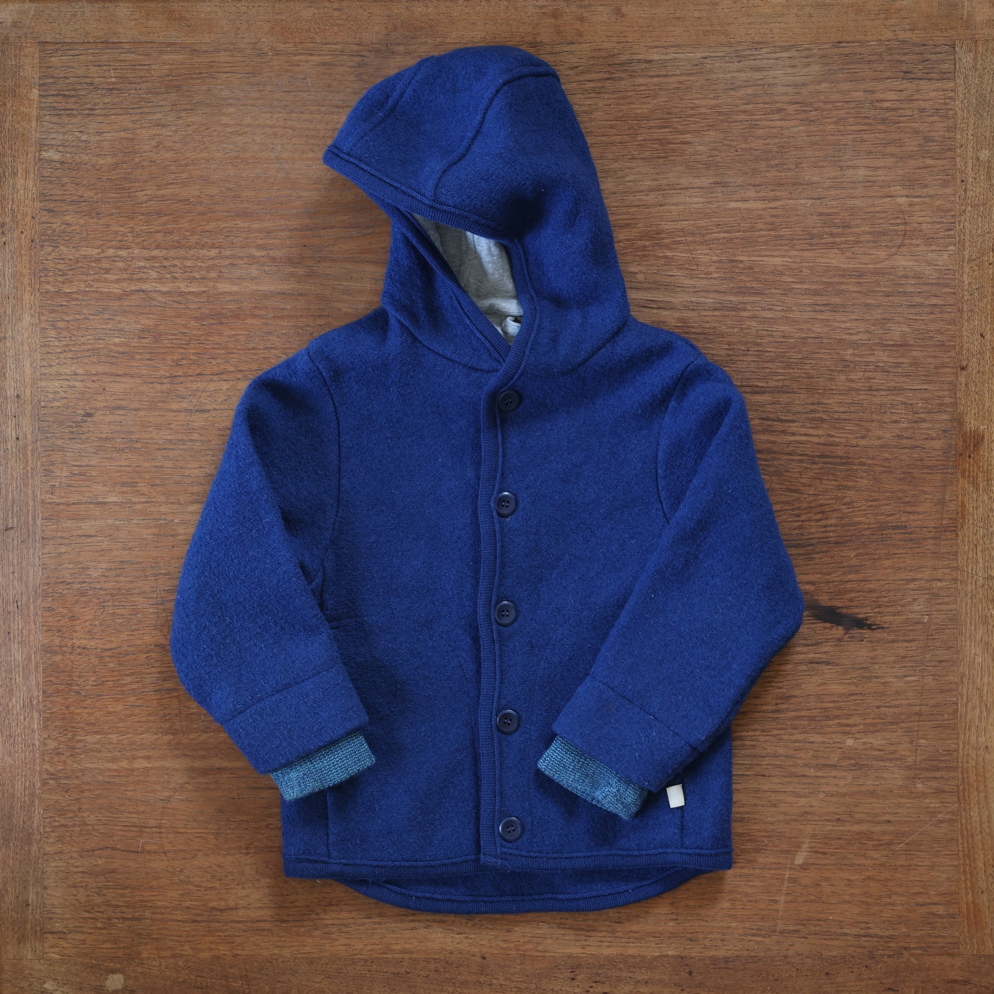 Disana preloved boiled wool jacket in navy