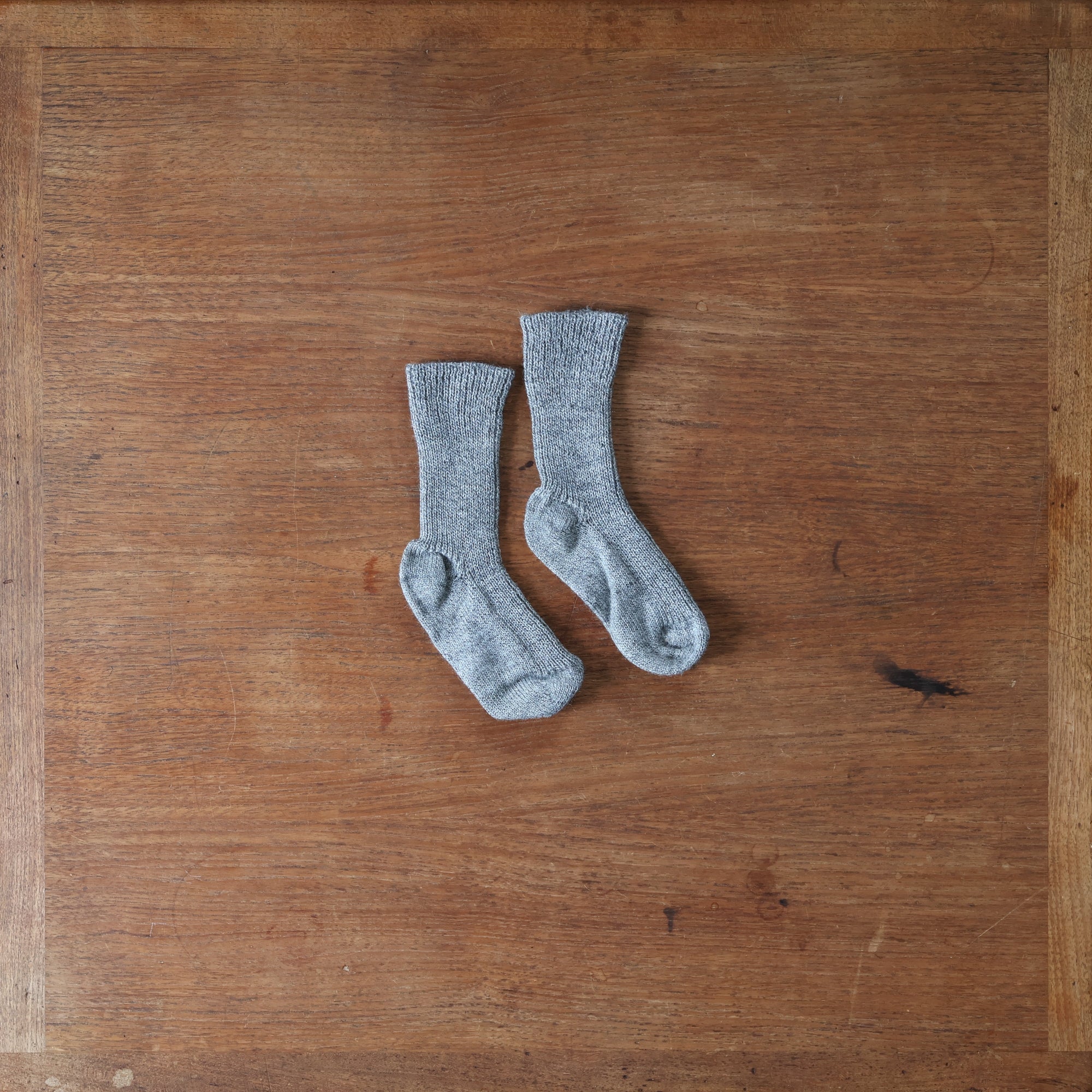 Preloved Hirsch Natur untreated wool socks in gray
