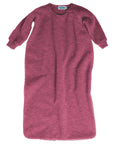 Reiff wool fleece long sleeved sleepsack in dusky rose