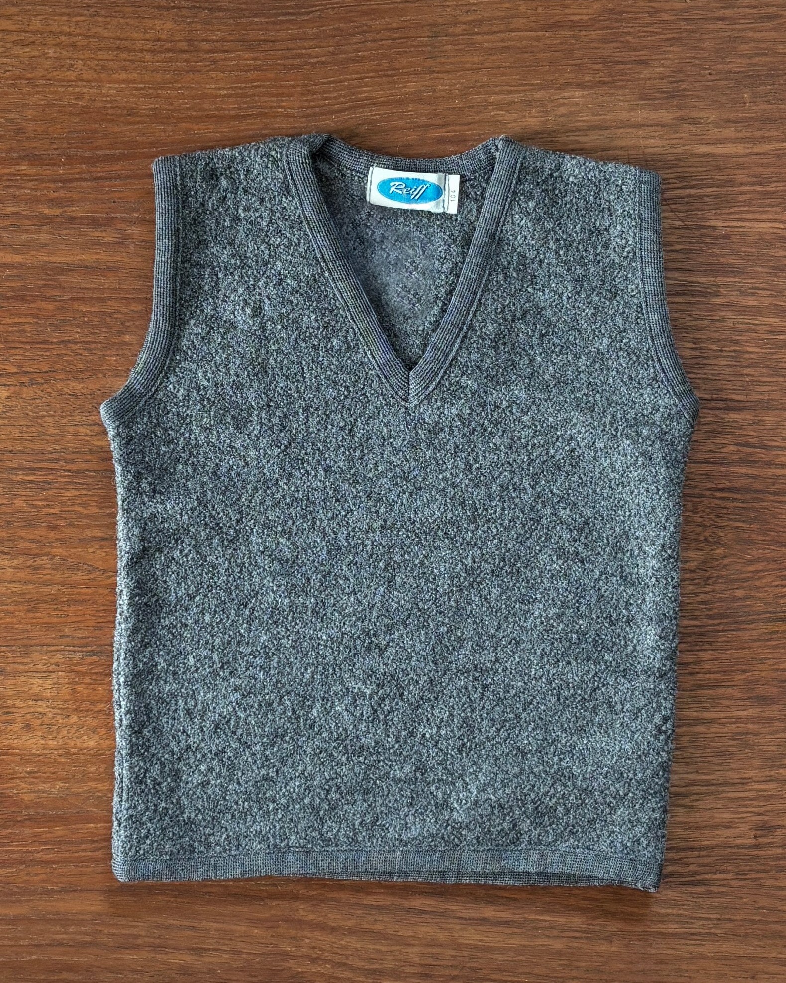 Reiff wool kids vest in charcoal