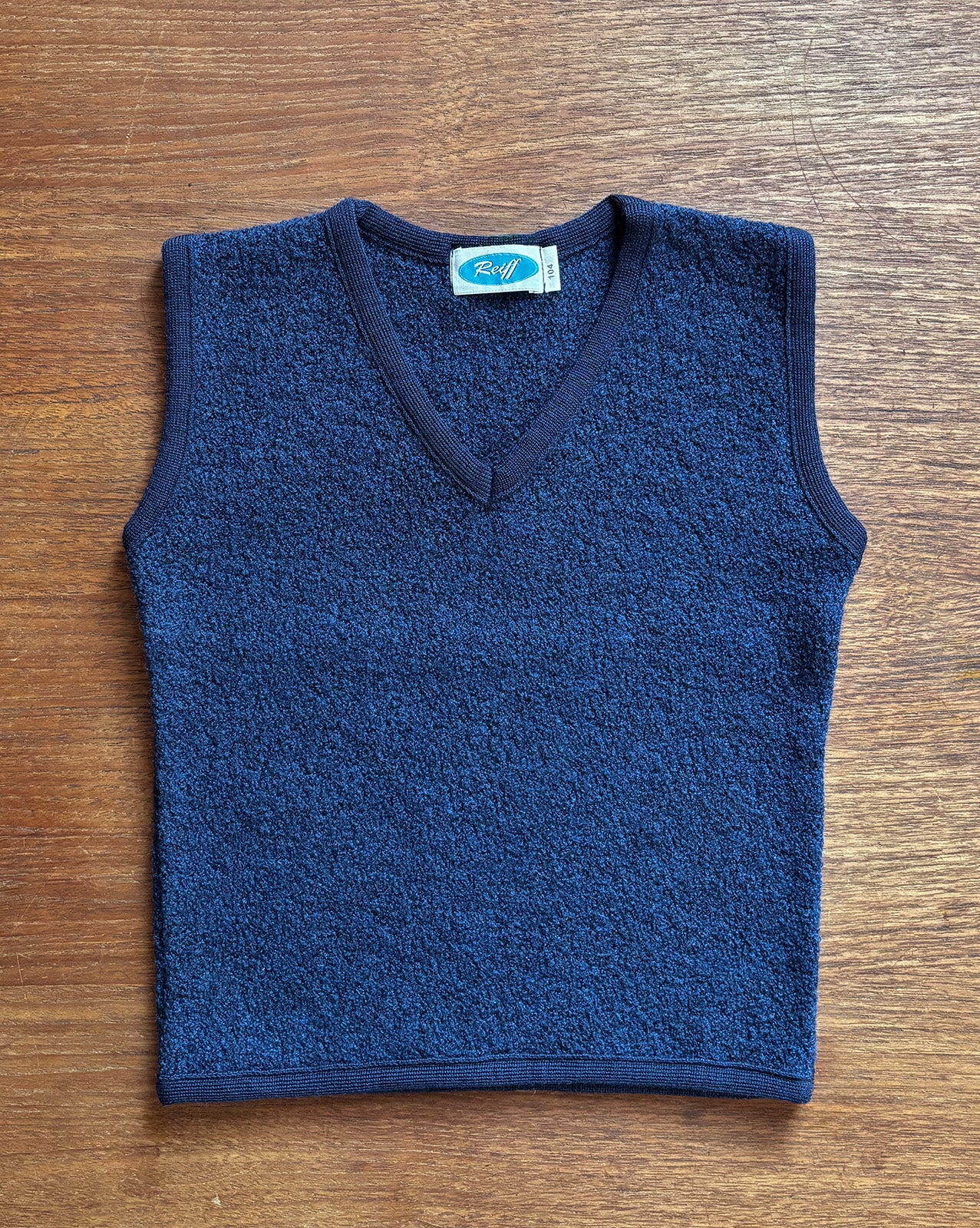 Reiff wool kids vest in navy