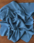 100% wool baby blanket in periwinkle. Made by Reiff