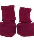 Reiff wool booties in berry