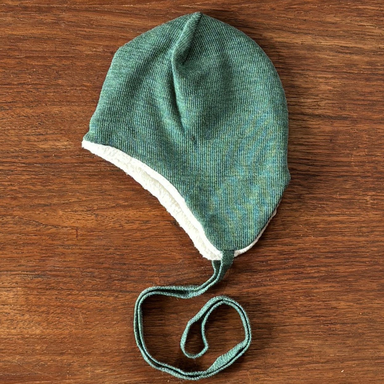 100% wool hat in sage. By Reiff.