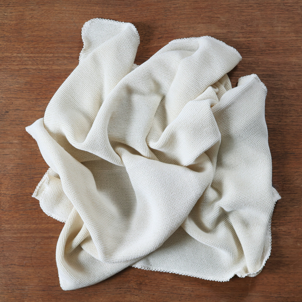 Reiff wool baby blanket in natural