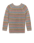 Serendipity's alpaca wool long-sleeve rib knit sweater.
