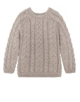 Serendipity Organics alpaca cable sweater in sand