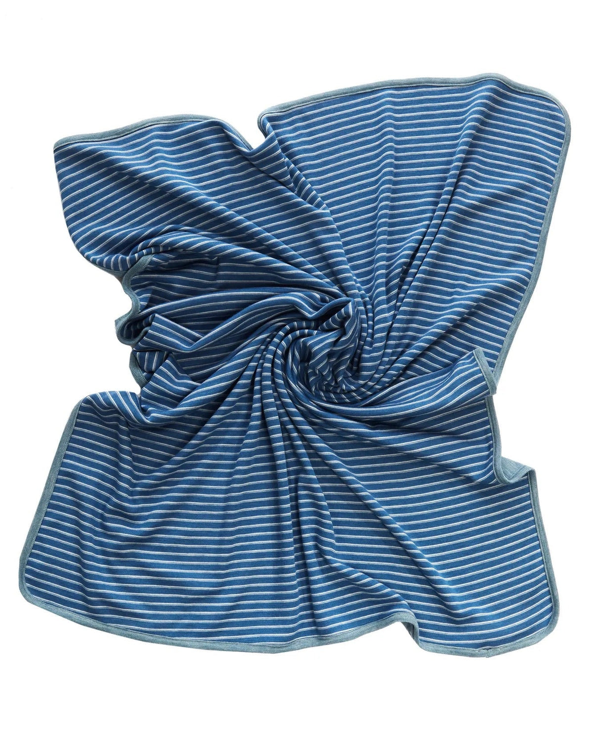 Hocosa double faced baby blank in blue natural stripe