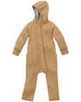 Boiled wool zip-up overall