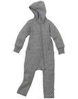 Boiled wool zip-up overall