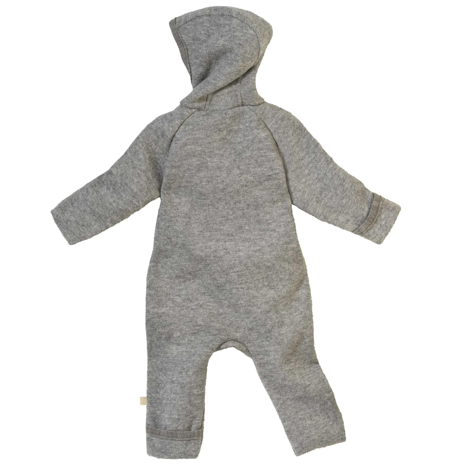 Boiled wool zip-up overall