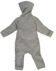 Boiled wool zip-up overall