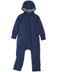 Boiled wool zip-up overall