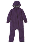Boiled wool zip-up overall