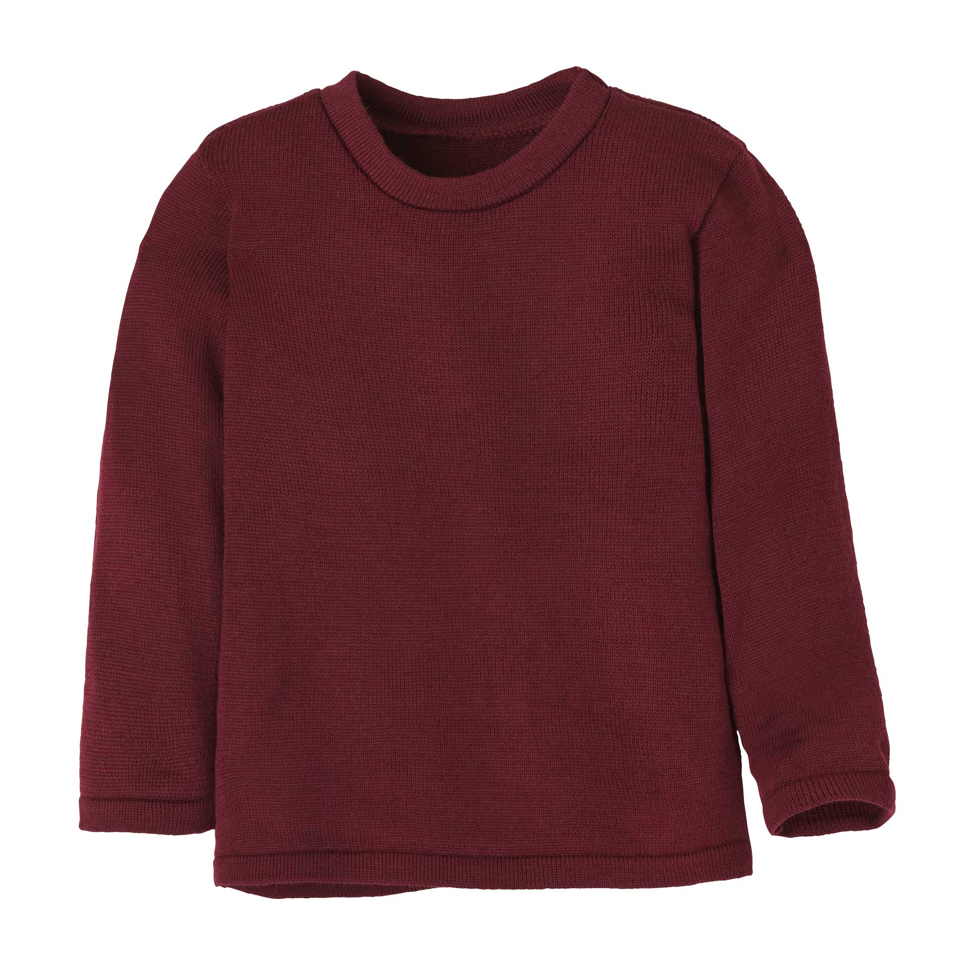Disana crewneck wool sweater in cassis