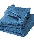 Disana organic merino wool classic baby blanket in dove blue 
