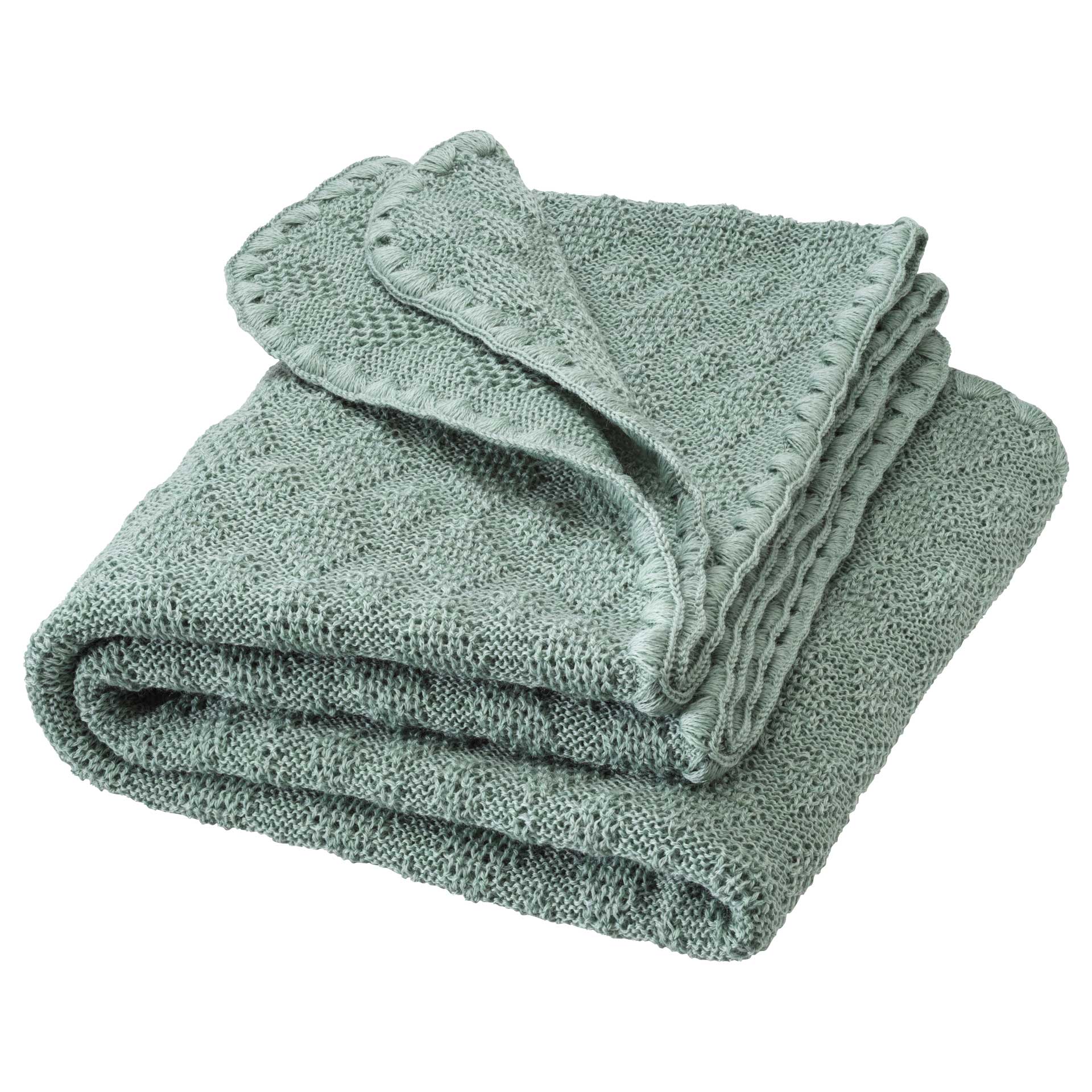 Disana organic merino wool classic baby blanket in jade 