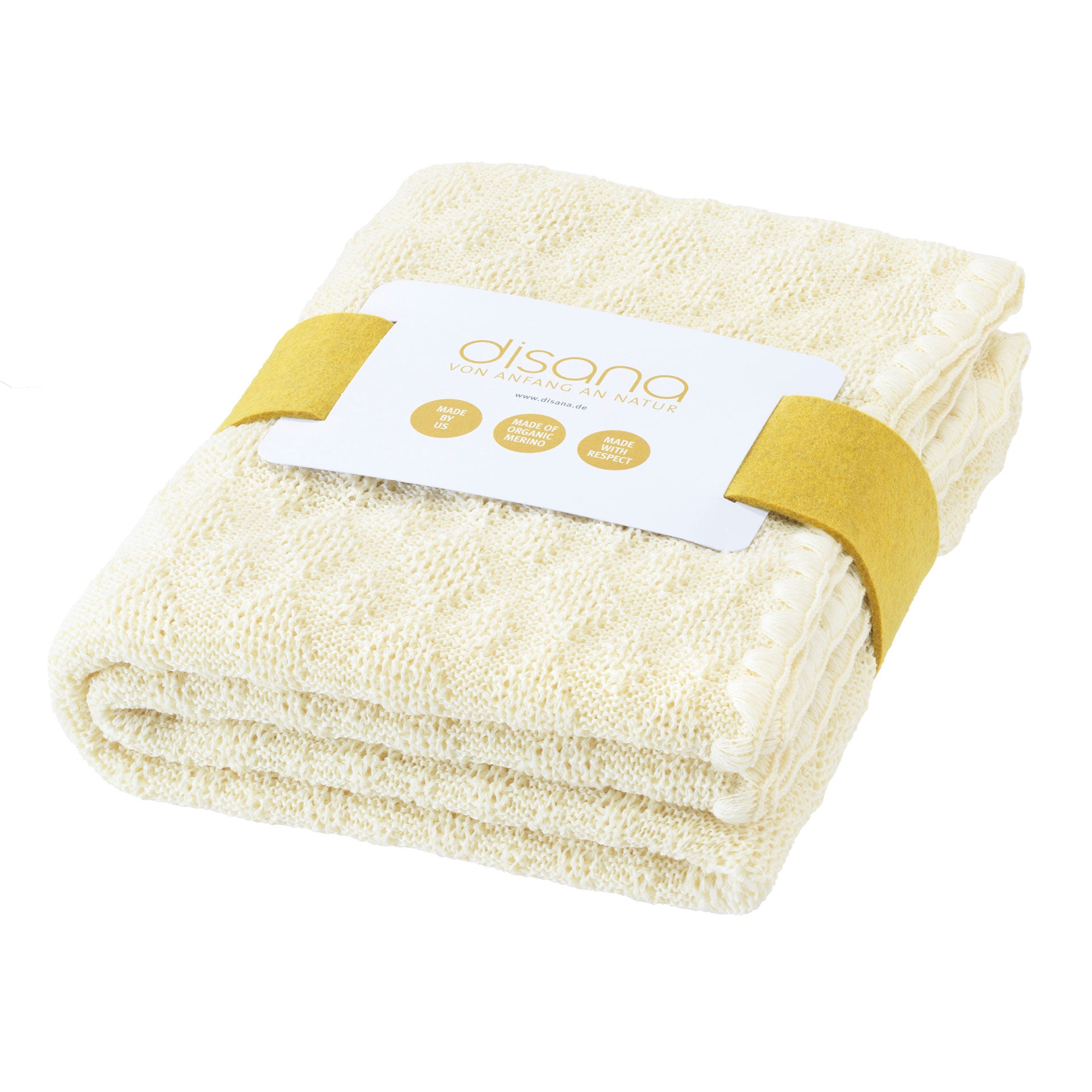 Disana organic merino wool classic baby blanket in natural 