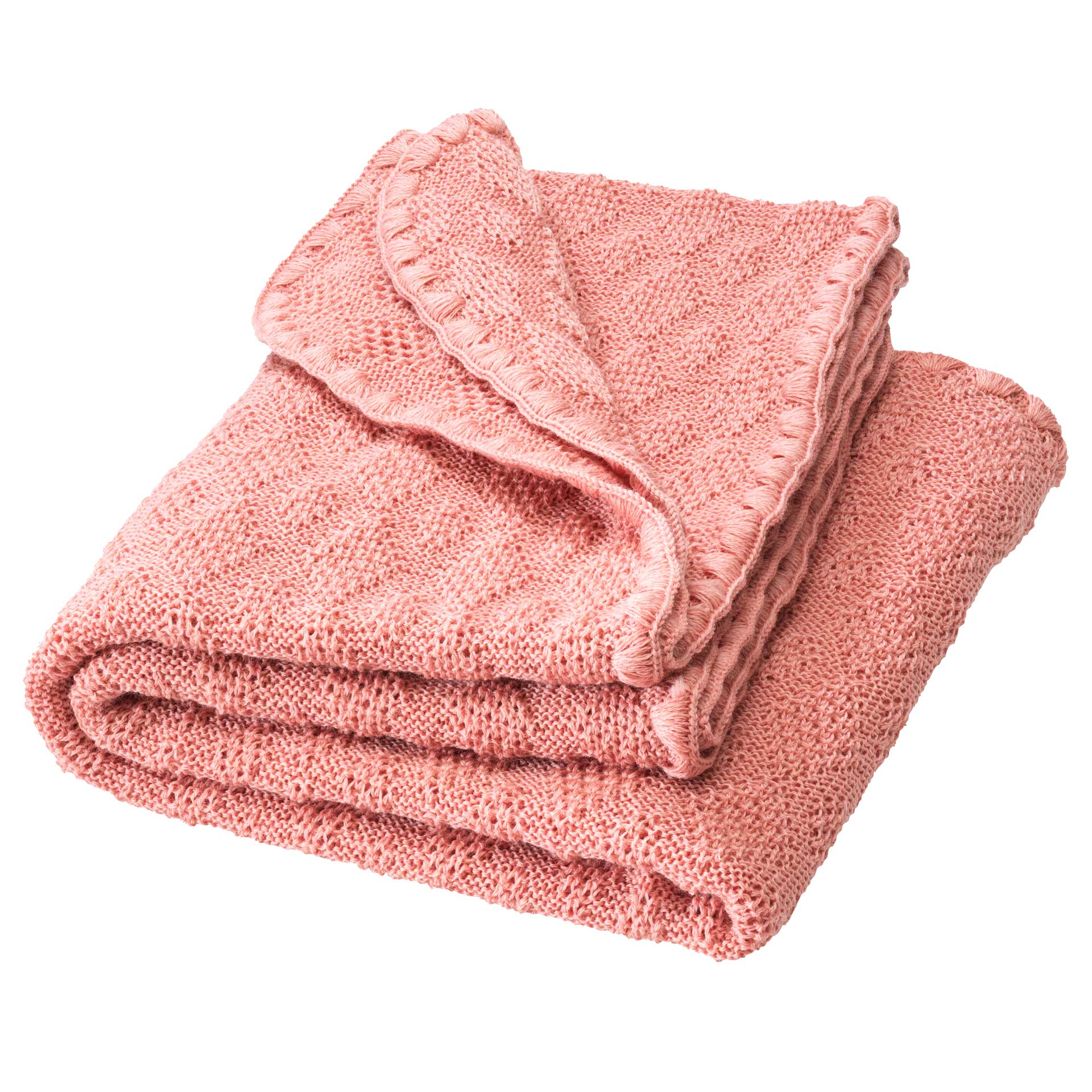 Disana organic merino wool classic baby blanket in soft pink 