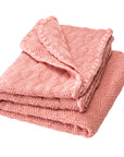 Disana organic merino wool classic baby blanket in soft pink 