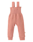 Wool knit overalls