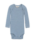 Serendipity organic cotton long sleeved azur stripe body suit