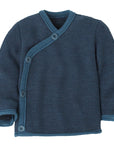 Disana side button melange dove blue indigo