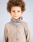 Neck warmer - wool/silk - stripe