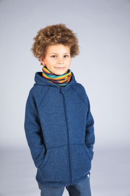 Neck warmer - wool/silk - stripe
